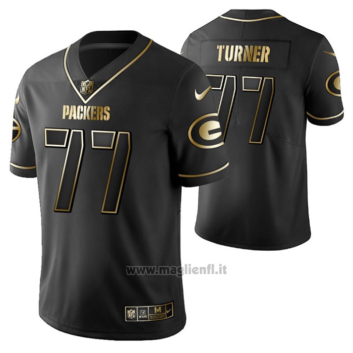 Maglia NFL Limited Green Bay Packers Billy Turner Golden Edition Nero